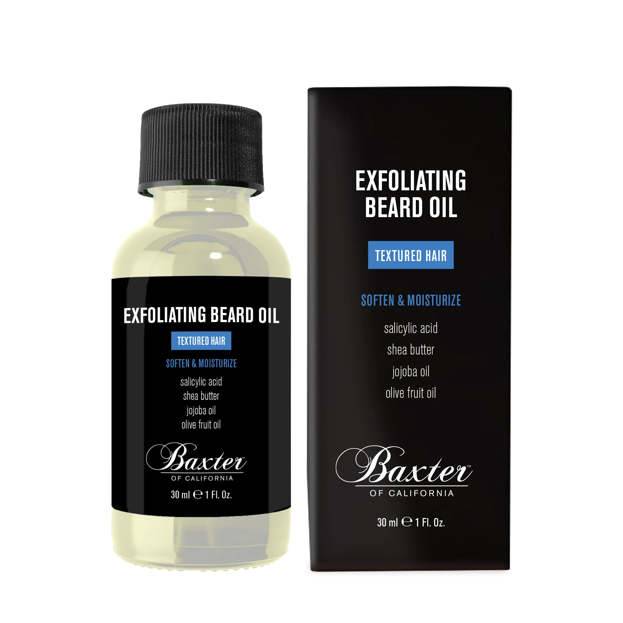 Exfoliating beard oil